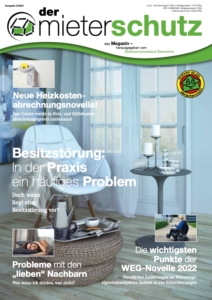 Magazincover vom Mieterschutzmagazin 2021/2